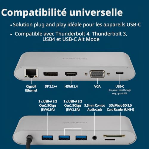 Kensington Kensington UH1440P USB C Mobile Dock - vue 6