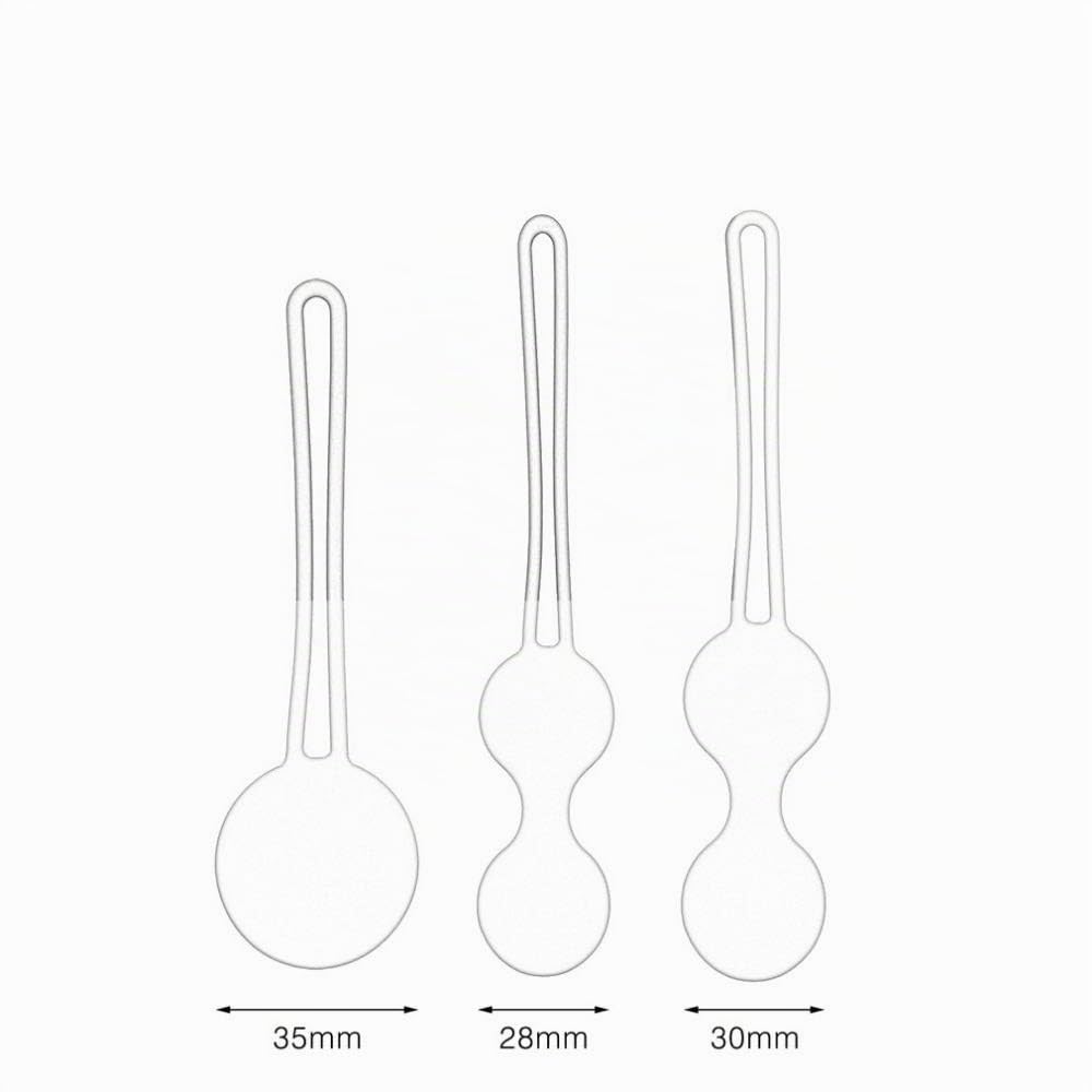 BONDAGERIE® Kit de billes pour exercices vaginaux et musculaires pelviens en silicone médical - Différentes couleurs - Fuchsia