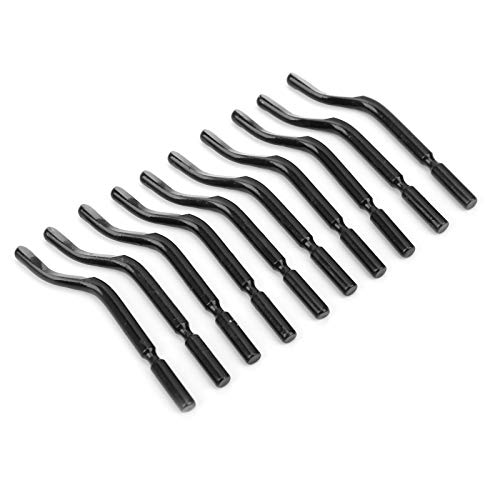 Blades for Deburrer, 20pcs BS1010 Trimming Knife Scraper Blade Set Cutting Blade Replacement Cutting Head Deburring Tool for Scraping PVC Plastic - Thumbnail 7