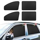 Car Curtains for Side Window - 4 Pcs Privacy Sun Shades Magnetic 100% Block Light Car Window Covers with Cooler Feeling (dexterous, 4pcs)