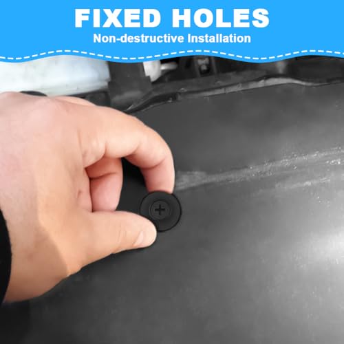 Adiwo 60 Piezas Clips de Plástico Remache, 8mm Grapas de Plástica Negras, Juego de Clips de fijación para Coche, Clips de Retención Tipo Empuje, para la Mayoría de los Modelos - imagen 8