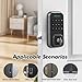Zylenor Keyless Entry Door Lock, Smart Lock for Front Door with Digital Keypad, Built-in WiFi Deadbolt, App Remote Control with Easy Installation, Upgraded Battery Life