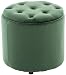 Tabouret Pouf Patin en Velours I Tabouret Coffre avec Espace De Rangement I Pouf Repose-Pieds, Couleur:Vert