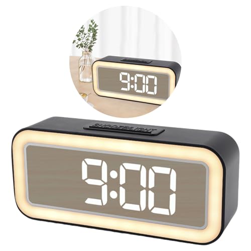 Reloj despertador digital LED multifuncional con indicadores de temperatura y modos nocturnos 3
