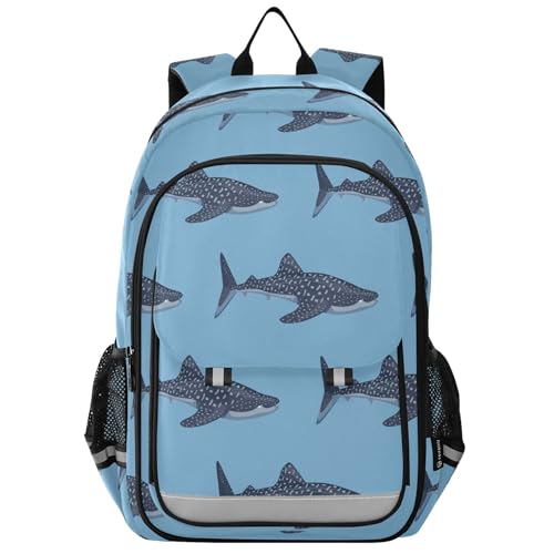 Fisyme Whale Sharks Marine School Backpack Laptop Backpacks Bags Bookbag Travel Casual Computer Notebooks Daypacks