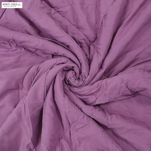 Image of Monte Carlo Polyester Comforter Double Bed | 200 GSM Lightweight & Reversible | Soft Quilt for Mild Winter | Easy Care All Season Comforter (Pink /Purple) | 87 x 94 Inches