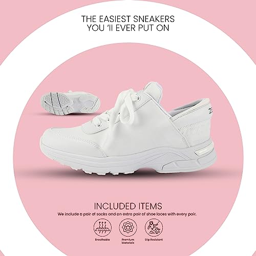 Image of ZEBA Hands Free Slip on Sneakers for Women - Step Up Your Comfort and Style with Perfect Walking Shoes and Fashion Sneakers