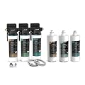 Frizzlife TW10 Under Sink Water Filter System, with SED10R-HF and CP10R-HF and CB10R-HF Replace Filters Include