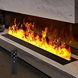 Sistema automatico dell'acqua: questo camino a vapore include un sistema automatico di ingresso e uscita insieme a un ampio serbatoio dell'acqua, che fornisce 8-12 ore di uso continuo. È dotato di una protezione a basso livello dell'acqua e una funzione di arresto automatico, e può essere collegato all'acqua purificata per un'uscita uniforme della nebbia.