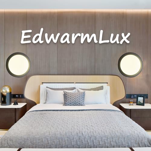 Image of Edwarmlux 1 Light Wall Sconce, Mid Century Modern Globe Wall Sconce, Ceiling Light Fixture, Vanity Light Fixture, Indoor Wall Light for Living Room Bedroom Hallway Bathroom Entry (Matt Black)