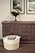 XXXLarge Cotton Rope Basket, Woven Tall White Decorative Baskets for Blanket Storage, Baby Nursery Hamper Bin, Toy Tote - Cute Round Basket and Towel Baskets with Handles 21.7
