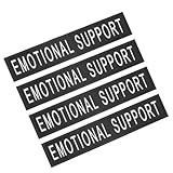 ORFOFE Reflektierende Aufnäher für Hundegeschirr aus Pu Leder Verstellbare Passform 4 Stück Schwarz Vielseitiges Design für Sichere Spaziergänge mit Haustieren