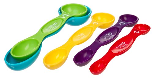 Progressive International BA-510 Snap-Fit Measuring Spoons , 5 Piece Set , multicolored