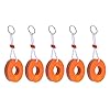 chiwanji 5 stuks zeilen, boottochten, zwemmen, sleutelhangers, boeien, oranje