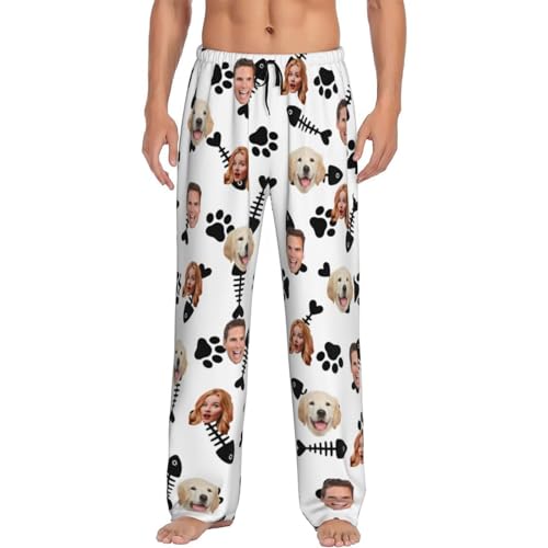 Custom Personalized Pajama Pants With Face For Men Funny Gifts Custom Pajama Pants Lounge Pants Customized Funny Pajama Pants Pj Pants M