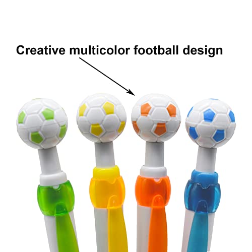 Bolígrafos de fútbol retractiles juego 12 pcs tinta negra miniatura 5