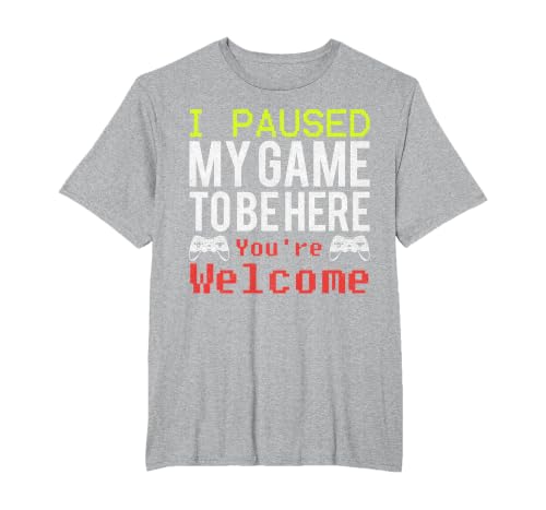 Video Game Shirt for Gamers T-Shirt, Men's Big and Tall, Heather Grey, 3X Tall