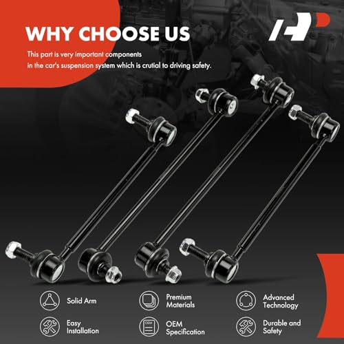 A-Premium Set of 4, Front and Rear Sway Bar Link Stabilizer Link Kit, Compatible with Lexus ES350 2007 2008 2009 by A-Premium - Used condition - Image 6