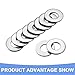 GLOKUUCA Stainless Steel Flat Washer - 200 Packs - Small Metal Washers Fits for Industrial Screws and Bolts - Hardware Washers #10 x 12.5mm x 1mm