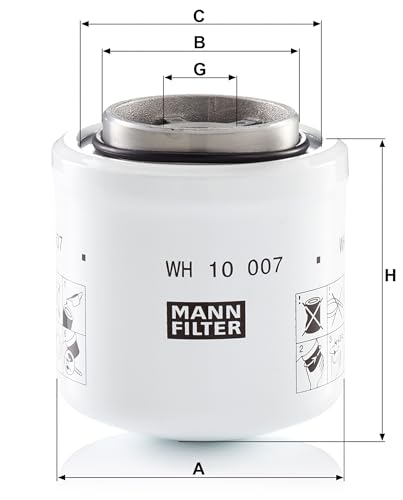 Filtre hydraulique MANN-FILTER WH 10 007 de qualité supérieure - 2