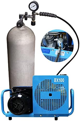 TUXING 5000Psi Scuba Diving Pcp Compressor,Filling Sevice High Pressure Filling Station, with 7/16-20UNF/M16*1.5 End Compressor Filling Valve with Hose (M16*1.5)