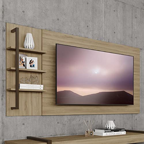 Painel Amazonas para Tv até 50 Polegadas com Prateleiras Madeirado Carraro