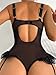 Women's Lace Lingerie Sets with Garter Belt Bodysuit with Thigh Cuffs 3 Piece Strappy Teddy Babydoll Nightwear Black