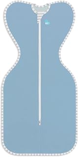 Love To Dream Swaddle UP Self-Soothing Sleep Sack 13-19 lbs., Dramatically Better Sleep, Snug Fit Calms Startle Reflex, 1.0 TOG, Dusty Blue, Medium