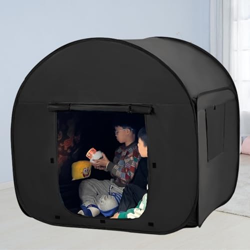 lukidoki Sensory Tent for Kids & Adults with Autism, ADHD, SPD - CPC Certification Large Size 47x47in Calm Corner Helps Children Relax, Reduce Anxiety & Improve Focus - Pop-up Blackout Play Tent