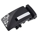 QISHI YUHUA Men's Solid Buckle Automatic Ratchet Leather Belt Buckle