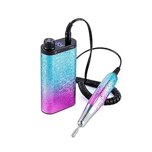 Nail Grinding Machine Wireless Nail Drill Machine, 35000RPM Nail Drill Milling Cutter, Rechargeable Nail Polisher, Grinder Nail Art Manicure Equipment for DIY Home or Salon Mani-Pedis