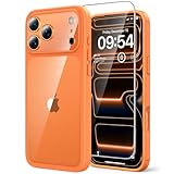 Immagine di TAURI Cover per iPhone 17 Pro con Pellicola in Vetro Temperato,Protezione Completa della Fotocamera,Custodia per Sottile Antishock, Anticaduta - Arancione