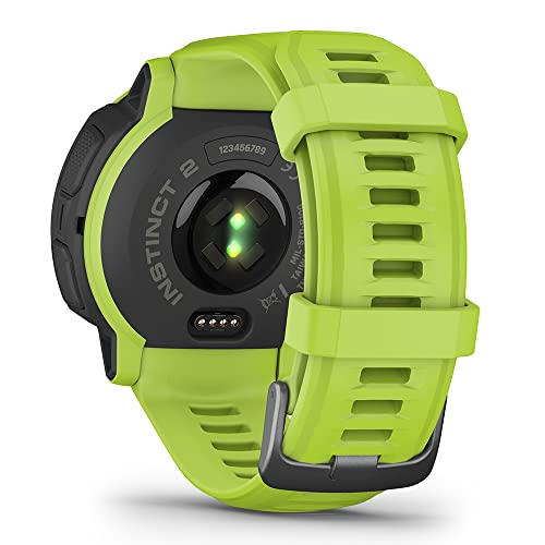 Playbetter Garmin Instinct 2 (Electric Lime) Rugged Gps Smartwatch - Outdoor Military Watch With Multi-Gnss & 24/7 Hr Fitness Tracker - Bundle W Tpu Screen Protectors & Portable Charger - Large, 45Mm #TOP7