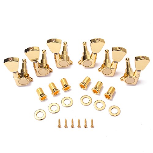 Non-brand 6 Mécaniques pour guitare électrique d’accordage de guitare Ratio : 1 : 18 pour LP - Les Beatles, Paul McCartney, John Lennon, RIngo Starr, George Harrison Non-brand 6 Mécaniques pour guitare électrique d'accordage de guitare Ratio : 1 : 18 pour LP