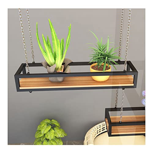 Support de plafond réglable pour pots de fleurs avec étagère métallique robuste