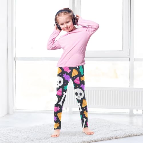 Skull Candy Girls Leggings,Workout Leggings for Girls Toddler Athletic Legging Size for 3-10T4