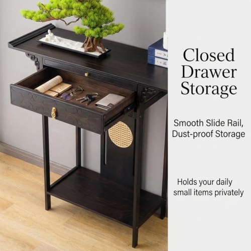 Mesa consola de madera maciza ideal para decorar tu sala de estar 5