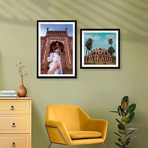 Image of Ritwika's Customized Set of 2 Premium Personalized Print Collage Frames with Your Photos In 2 Sizes | One 8X12 & One 8X8 Inches | Gift For Anniversary, Birthday, Wedding, Couples