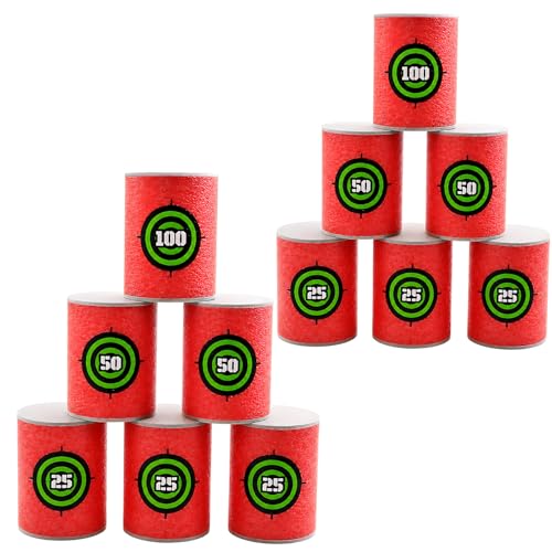 12PCS Target Gun Target Indoor and Outdoor Gaming Foam Dart Practice Family Activity Game Accessories