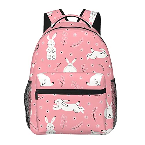 Mochila de viaje ligera con estampado de conejo ideal para escapadas de fin de semana 1