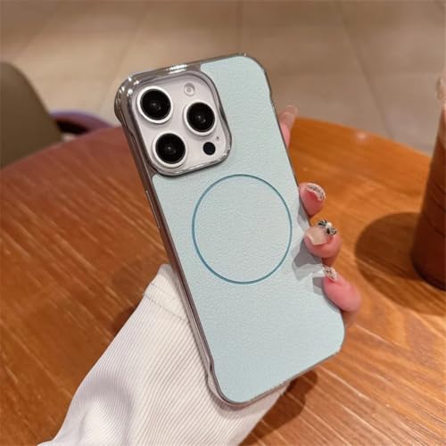 Coque iPhone 12 magnétique bleu ciel avec charge sans fil