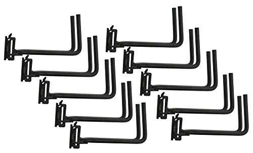 Mytee Products (10 Pack) E-Track Heavy Duty Shovel/Tool Hanger with Spring Fittings | Hook for Tools, Spades, Rakes, in Trucks, Trailers with E Track Tie Down System