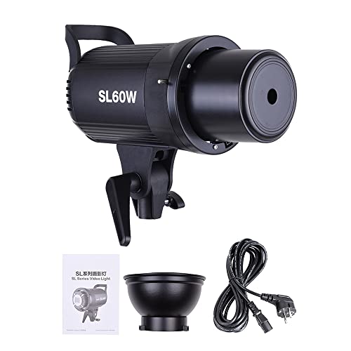 Godox SL-60W 5600K 60W High Power LED lampa wideo bezprzewodowy pilot zdalnego sterowania z uchwytem Bowens do studia fotograficznego fotografii wideo nagrywanie, wersja biała