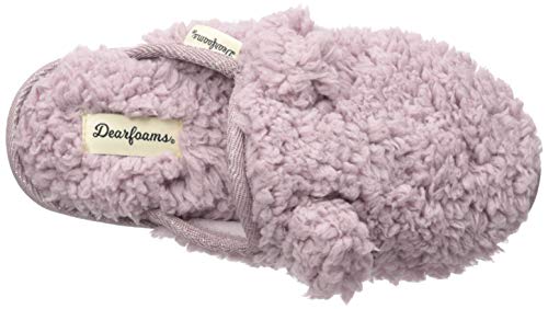 Image of Dearfoams Women's Sydney - Fireside Slippers Shearling Memory Foam Indoor /Outdoor Slipper with Platforms and Wide Widths