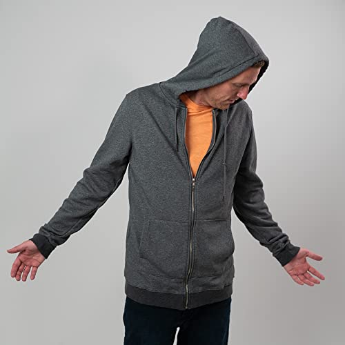 Men's Tall Slim-Fit Orginal Zip Up Hoodie Long Sleeve, Soft Cotton/Polyester Blend2