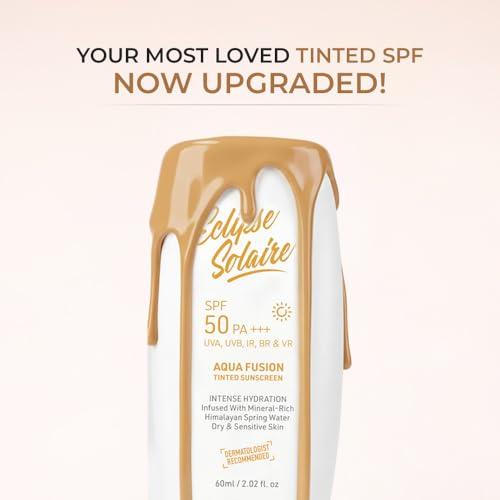 Image of Aqua Fusion Sunscreen SPF50 | 5X Protection with SPF 50 PA+++ | Infused with Himalayan Spring Water | Non-Greasy, For All Skin Types - 60ml