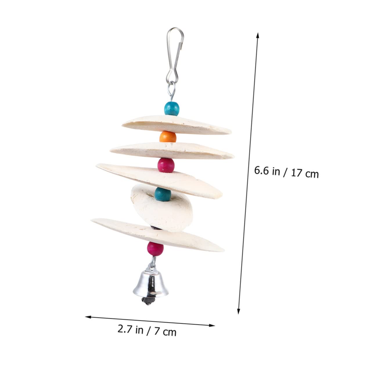 Mipcase 6pièces Jouets à Mâcher De Seiche pour Oiseaux Accessoires De Cage à Oiseaux avec Cloche Riche Et Minéraux pour Perruches