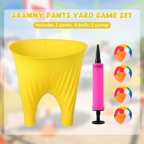 Ensemble de jeu de cour avec 4 balles et pompe pour jardin