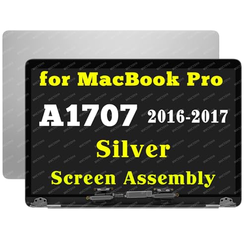 Image of A1707 Screen Replacement for MacBook Pro A1707 Full LCD Screen Display Assembly Late 2016 Mid 2017 EMC 3072 3162 661-06375 661-08030 (Silver)