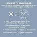 Imagen de BERING 16433-377 Reloj solar para hombre con caja de acero inoxidable de 33 mm con acabado en gris y esfera negra